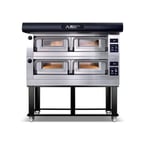 image of AMPTO P120E A2X 63" Electric Pizza Oven, (16) 12" or (4) 18" pizza capacity