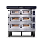 image of AMPTO P120E A3X 63" Electric Pizza Oven, Triple Deck, (24) 12" or (6) 18" pizza capacity