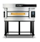 image of AMPTO S105E1 54" Electric Single Deck Pizza Oven