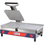 image of AMPTO SACL 28" Electric Sandwich Panini Grill w/ Aluminum Smooth Plates, 120V