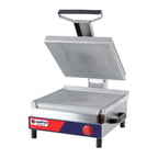 image of AMPTO SSGE 17" Electric Sandwich Panini Grill w/ Aluminum Grooved Plates, 120V