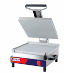 image of AMPTO SSGL-G 17" Gas Sandwich Panini Grill w/ Aluminum Smooth Plates, 15.000 BTU