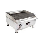 image of APW Wyott GCB-24S 24" Countertop Gas Radiant Charbroiler w/ (2) Burners, 60.000 BTU