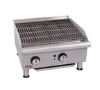 image of APW Wyott GCB-48S 48" Countertop Gas Radiant Charbroiler w/ (4) Burners, 120.000 BTU