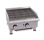 image of APW Wyott GCRB-48S 48" Countertop Gas Lava Rock Charbroiler w/ (4) Burners, 120.000 BTU