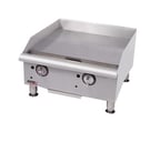 image of APW Wyott GGM-48S 48" Countertop Gas Griddle with Manual Controls, 3/4" Steel Plate, 80.000 BTU