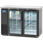 image of Arctic Air ABB48G 49" 2 Glass Swinging Door Back Bar Cooler, 12.5 cu. ft., 48x6-pk 12oz. Cans