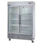 image of Arctic Air AGR49 54" Two Section Reach-In Refrigerator w/ 2 Glass Door, Bottom Mounted, Stainless Steel, 49 cu. ft.