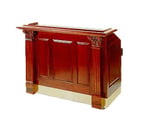 image of FWE AS-CB-6 Architectural Series 60 lb. Ice Bin 12-Bottle Removable Speed Rail-73" Portable Bar