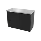 image of Asber ABBC-24-60 Slim Line Back Bar Cooler w/ 2 Solid Door - 62-1/4"W x 24-3/8"D x 35-1/2"H