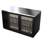 image of Asber ABBC-58G Back Bar Cooler with 2 Glass Door - 59-1/2"W x 28-5/8"D x 36-7/8"