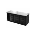 image of Asber ABBC-78G Back Bar Cooler with 3 Glass Door - 80"W x 28-5/8"D x 36-7/8"