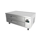 image of Asber ACBR-52 53" 2 Drawers Refrigerated Chef Base w/ (4) 12" x 20" Pan Capacity