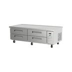image of Asber ACBR-84 84" 4 Drawers Refrigerated Chef Base w/ (10) 12" x 20" Pan Capacity