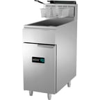 image of Asber AEF-4050-S-E 16" Floor Model Gas Fryer, 40/50 lb. Capacity, 3 x 35,000 BTU Burners