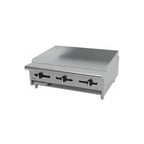 image of Asber AEMG-36-H 36" Countertop Gas Griddle with Manual Controls, 3/4" Steel Plate, 90.000 BTU