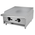 image of Asber AETG-24-H 24" Countertop Gas Griddle with Thermostatic Controls, 3/4" Steel Plate, 60.000 BTU