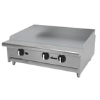 image of Asber AETG-36-H 36" Countertop Gas Griddle with Thermostatic Controls, 3/4" Steel Plate, 90.000 BTU