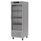 image of Asber ARR-23-1G-H One Section Reach-in Refrigerator w/ Glass Door, Bottom Mounted, Stainless Steel, 23 cu. ft.