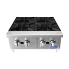 image of Atosa USA ACHP-4 24" Countertop Gas Hotplate with (4) Burners, Manual Controls, 128.000 BTU