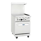 image of Atosa USA AGR-24G-NG 24" Natural Gas Restaurant Range w/ 24" Full Griddle, 72.000 BTU 