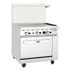 image of Atosa USA AGR-36G-LP 36" LP Gas Restaurant Range w/ 36" Full Griddle, (1) Standard Oven, 102.000 BTU
