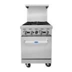 image of Atosa USA AGR-4B-NG 24" Natural Gas Restaurant Range with (4) Open Burners, 152.000 BTU 