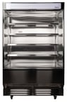 image of Atosa USA AOM-50B 78" Vertical Open Air Merchandiser in Black, 4 Shelves, 16.5 cu. ft.