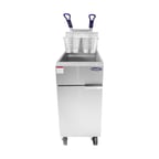 image of Atosa USA ATFS-40-LP Full Pot Floor Model LP Gas Fryer w/ 40 lbs, (2) Baskets, 90.000 BTU