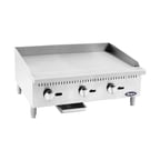 image of Atosa USA ATMG-36 36" CookRite Countertop Gas Griddle w/ Manual Controls, 90.000 BTU