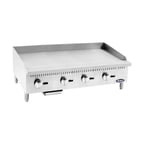 image of Atosa USA ATMG-48 48" CookRite Countertop Gas Griddle w/ Manual Controls, 120.000 BTU
