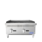image of Atosa USA ATRC-24 24" Countertop Gas Radiant Charbroiler w/ (2) Burners, 70.000 BTU