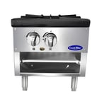 image of Atosa USA ATSP-18-1L 18" Gas Stock Range (Stove) w/ (1) Three Ring Burner, Low Height, 80.000 BTU