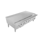 image of Atosa USA ATTG-48 48" CookRite Countertop Gas Griddle w/ Thermostatic Controls, 100.000 BTU