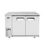 image of Atosa USA MBB48GR 48" Two Section Back Bar Cooler with Solid Door, 12.9 cu. ft.