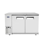 image of Atosa USA MBB59GR 57" Two Section Back Bar Cooler with Solid Door, 17.3 cu. ft.