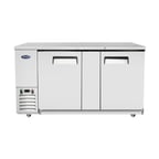 image of Atosa USA MBB69GR 68" Two Section Back Bar Cooler with Solid Door, 21.5 cu. ft.