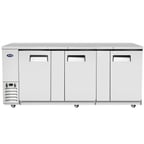 image of Atosa USA MBB90GR 89" Three Section Back Bar Cooler with Solid Door, 30.1 cu. ft.