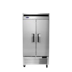 image of Atosa USA MBF8502GR 40" Two Section Reach-In Freezer w/ 2 Solid Doors, Bottom Mount, 29 cu. ft.