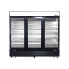 image of Atosa USA MCF8724GR 81" 3-Section Merchandiser Refrigerator w/ 3 Swing Glass Door, 69.5 cu. ft.