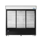 image of Atosa USA MCF8729GR 81" 3-Section Merchandiser Refrigerator with Glass Door, 68 cu. ft.