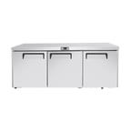 image of Atosa USA MGF8404GR 72" Three Section Undercounter Refrigerator w/ 3 Doors, 21 cu. ft.