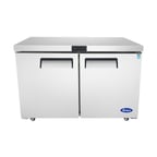 image of Atosa USA MGF8406GR 48" 2-Section Undercounter Freezer w/ 2 Doors, 13.38 cu. ft.