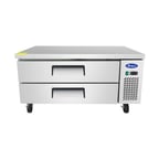 image of Atosa USA MGF8450GR 48" 2 Drawers Refrigerated Chef Base, Stainless Steel, 7.7 cu. ft.