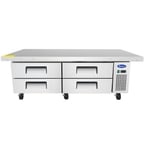 image of Atosa USA MGF8454GR 76" 4 Drawers Refrigerated Chef Base w/ (8) 12 x 20 pans, 12 cu. ft.
