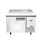 image of Atosa USA MPF8201GR 44" One Section Refrigerated Pizza Prep Table w/ 1 Door, 9.7 cu. ft.