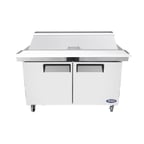 image of Atosa USA MSF8303GR 60" Two Section Sandwich / Salad Prep Table, 17.2 cu. ft.