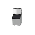 image of Atosa USA YR450-AP-161/CYR400P Air Cooled Half Cube 460 lb Ice Machine with Bin, 396 lb Storage