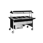 image of Atlas Metal CABT-5 77" Cold Food Serving Counter, Refrigerated, (5) Pan