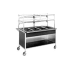 image of Atlas Metal CAIC-5 77" Ice Cooled Cold Food Serving Counter, (5) Pan